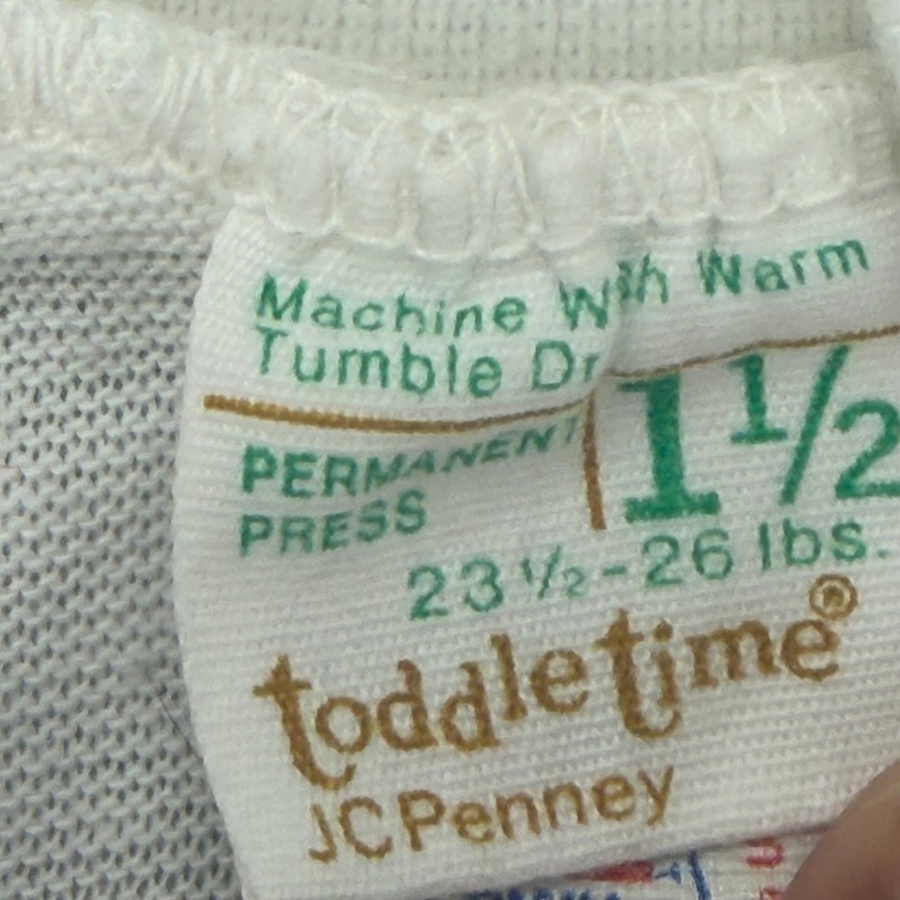 Vintage Sesame Street Cookie Monster Baby Bodysuit White Preowned Alphabet - Picture 6 of 6